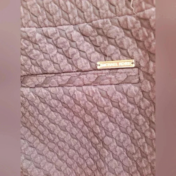 Michael Kors textured pattern ankle length gold hardware logo pants - Picture 4 of 8